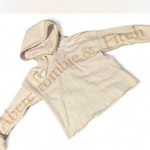 Abercrombie & Fitch Cream and Beige Hoodie